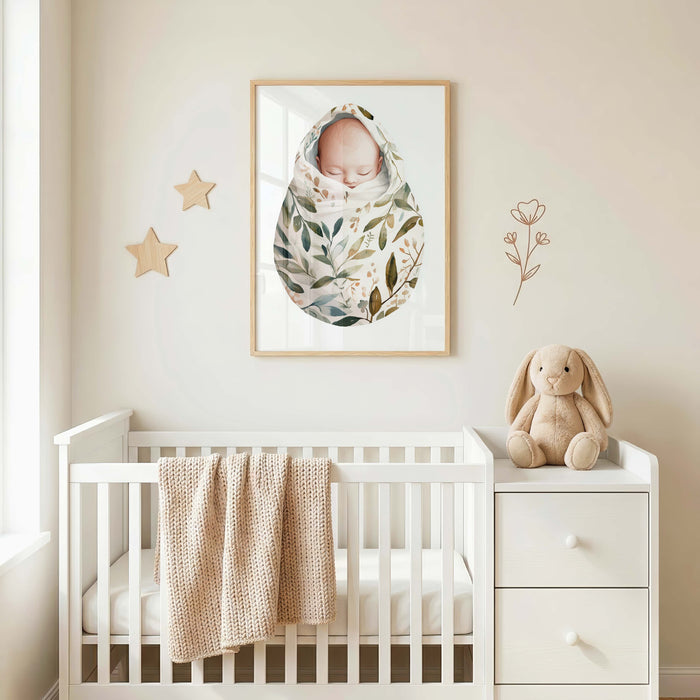 Babyzimmer Poster mit Karussellpferd und Teddybär