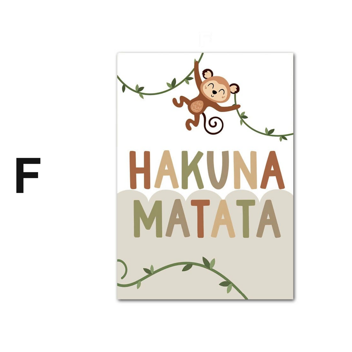 Poster Safari Hakuna Matata Löwe Personalisierter Name als Deko Print ohne Rahmen