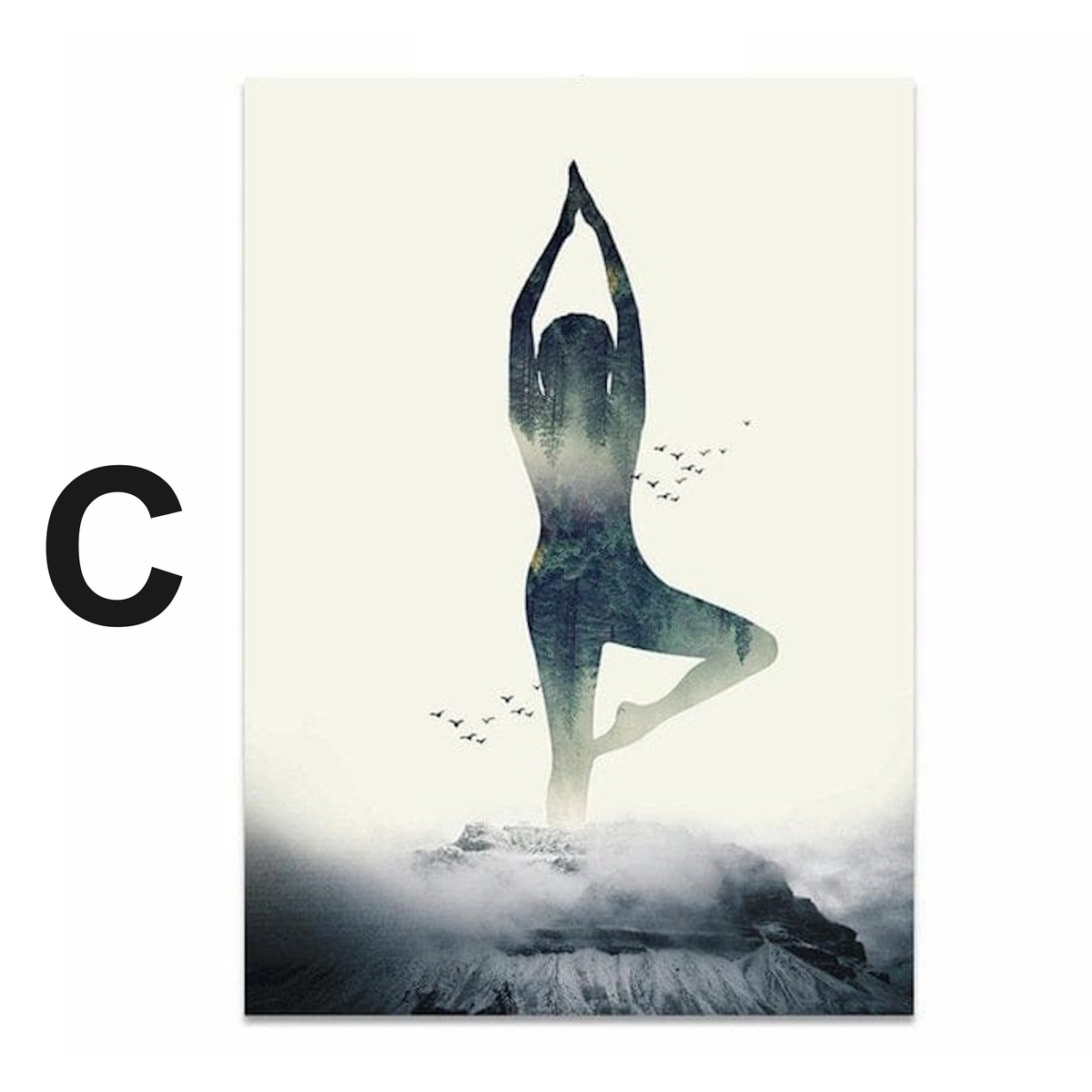 Poster Yoga Profi Stellungen · Fitness Dekoration · Bilder  · Deko Print ohne Rahmen