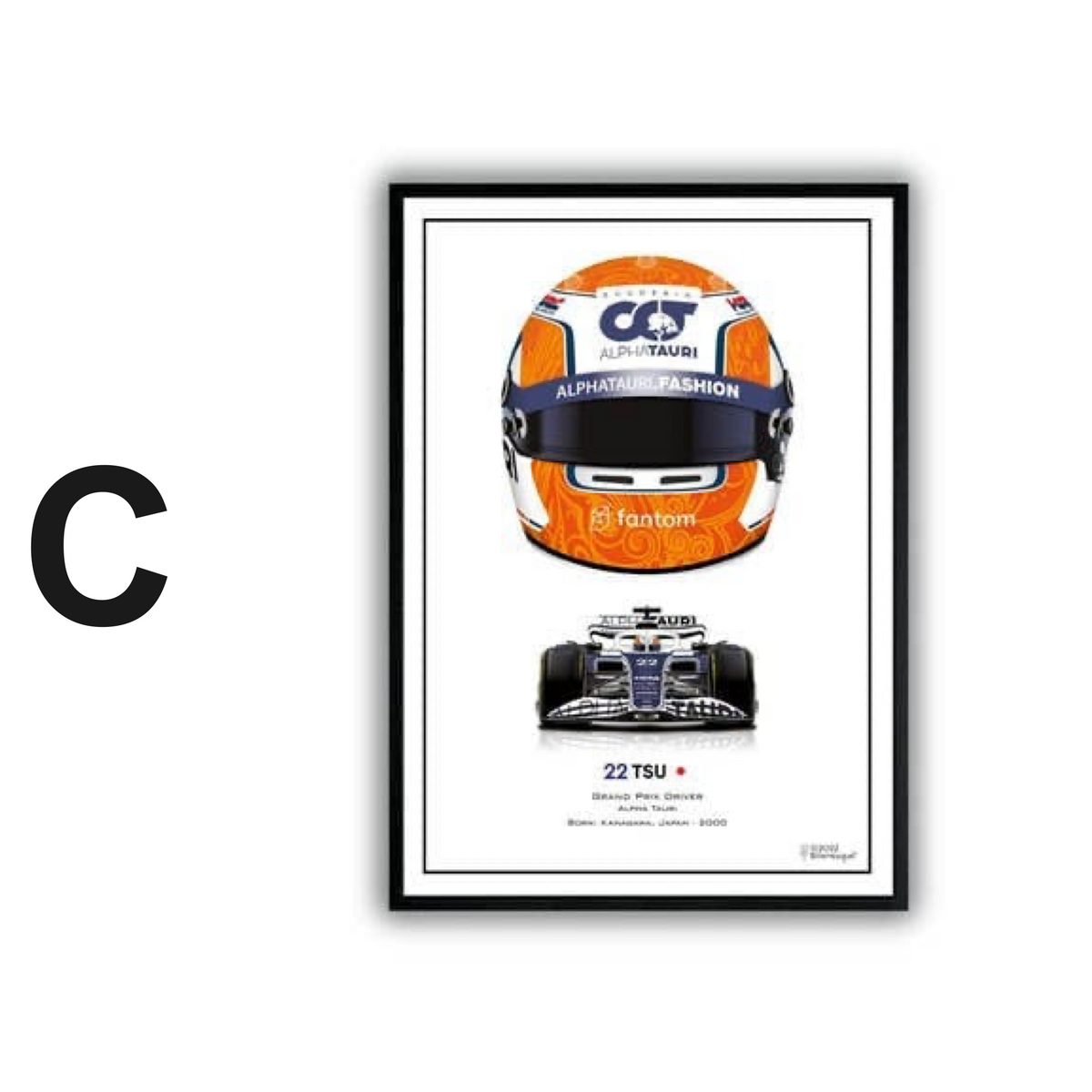 Poster Formel 1 Helme Rennfahrer Gewinner  · Deko Print ohne Rahmen