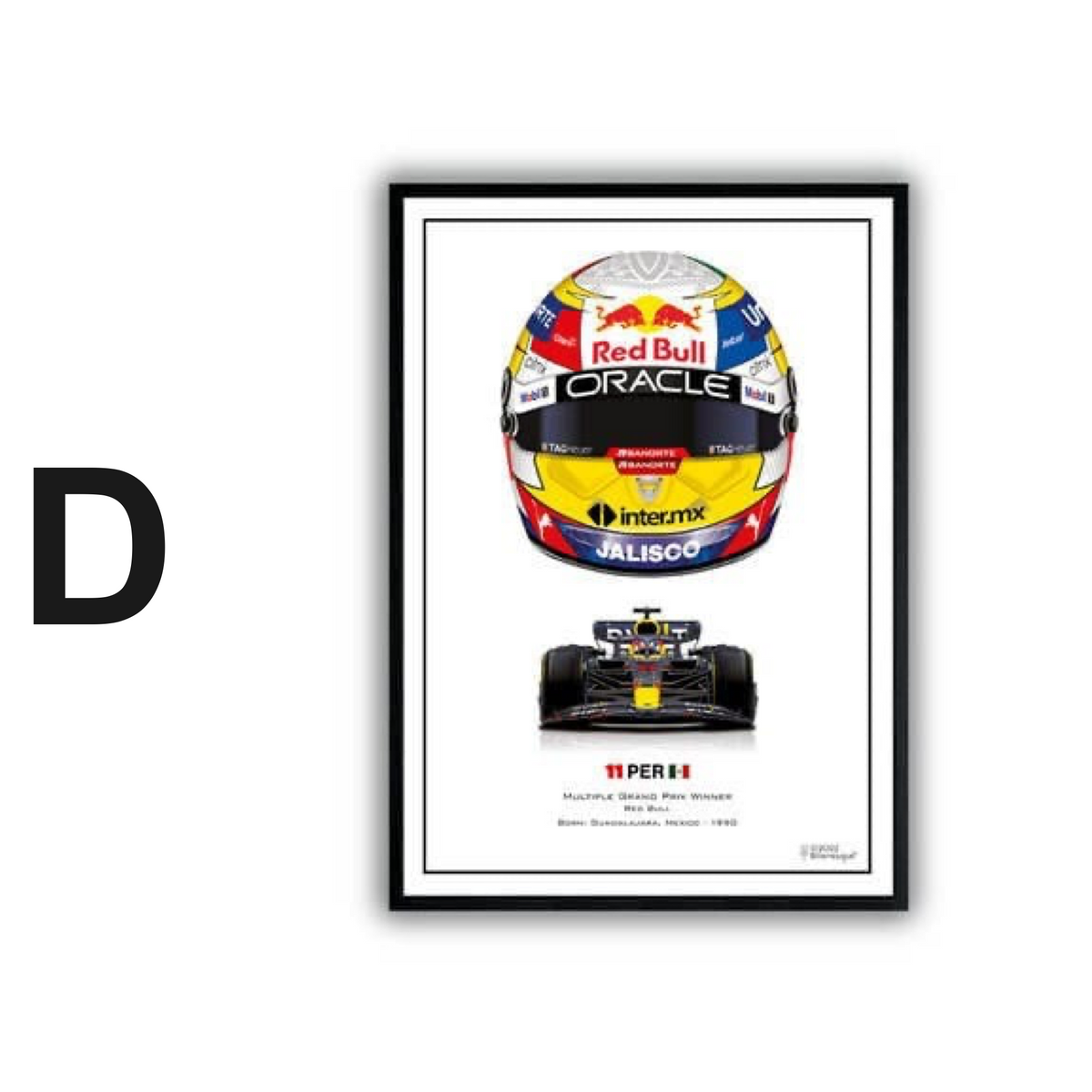 Poster Formel 1 Helme Rennfahrer Gewinner  · Deko Print ohne Rahmen