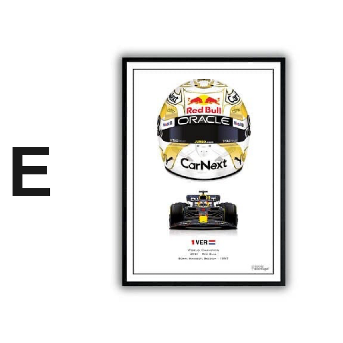 Poster Formel 1 Helme Rennfahrer Gewinner  · Deko Print ohne Rahmen