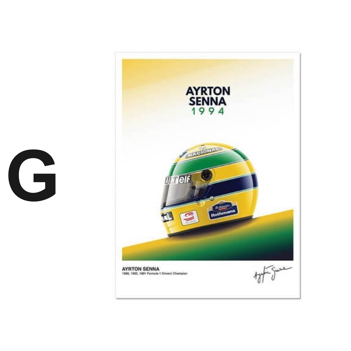 Poster Formel 1 Helme Rennfahrer Gewinner  · Deko Print ohne Rahmen