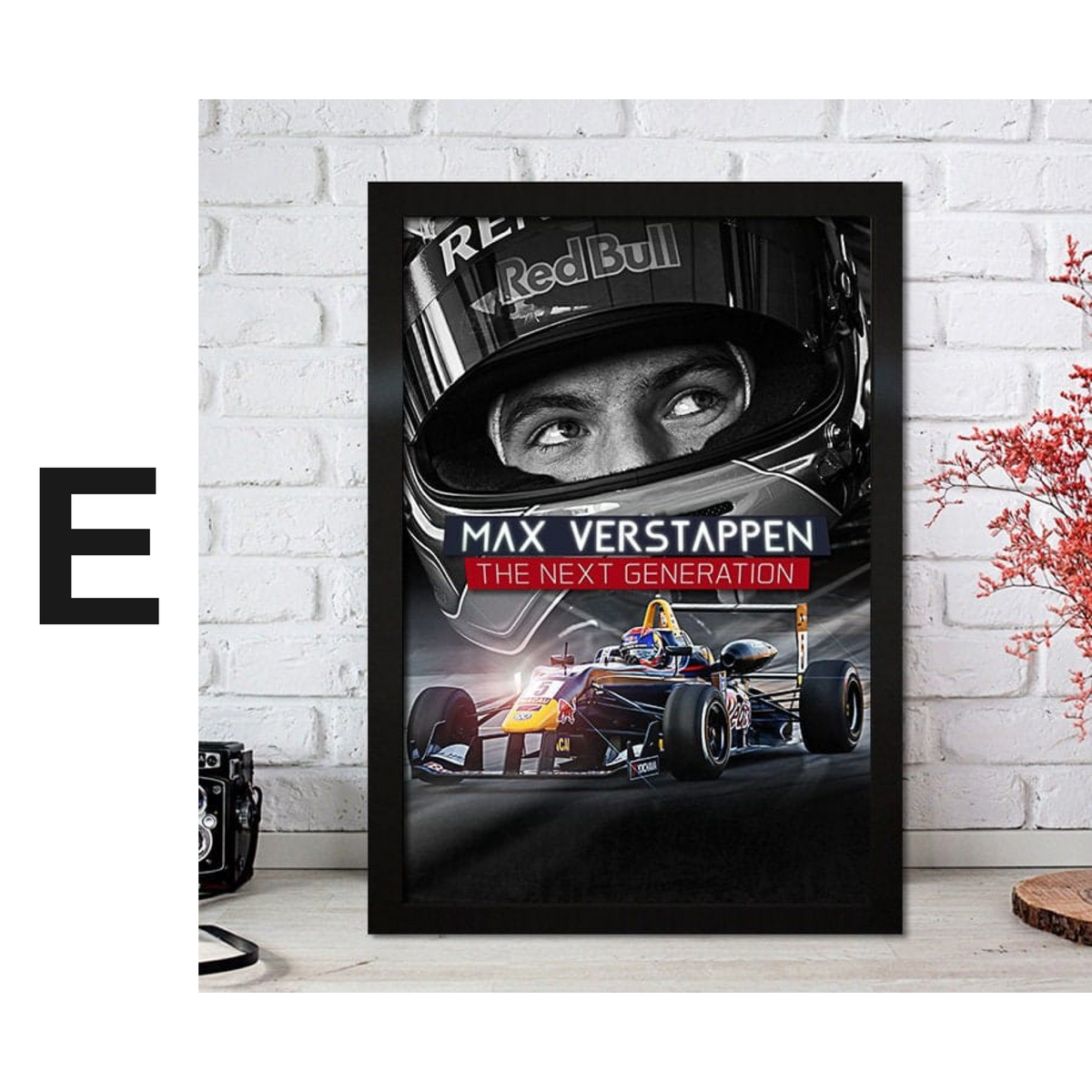Poster Formel 1 Max Verstappen Rennfahrer Helm Rennwagen Red Bull · Deko Print ohne Rahmen