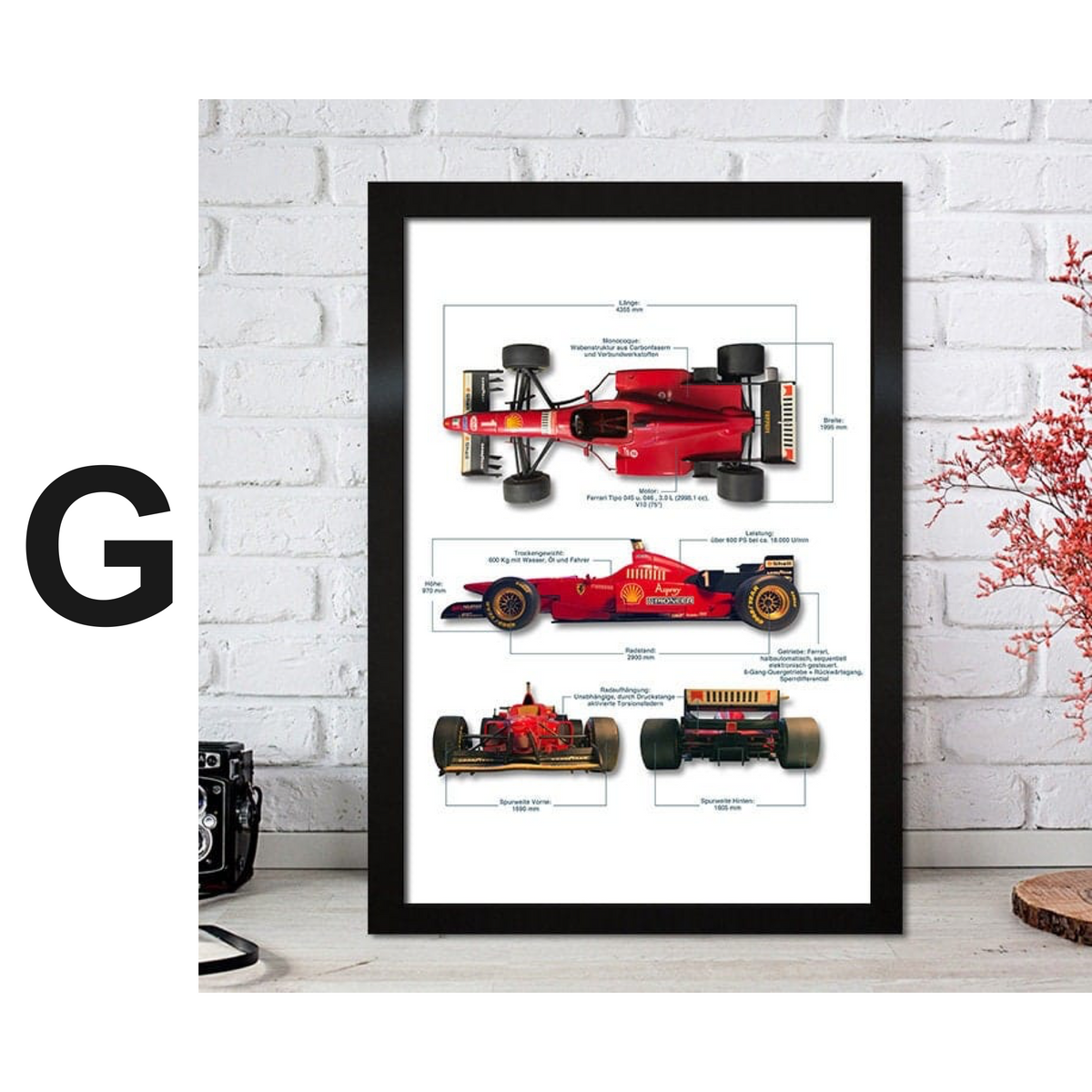 Poster Formel 1 Rennfahrer Legenden Rennwagen · Deko Print ohne Rahmen