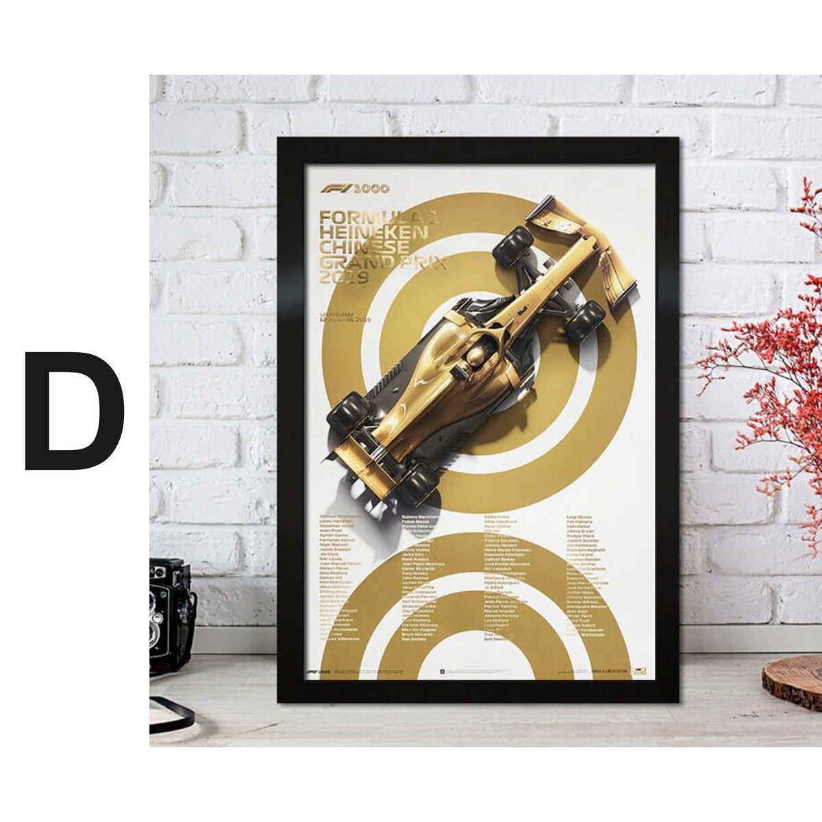 Poster Formel 1 Rennfahrer Legenden Rennwagen · Deko Print ohne Rahmen