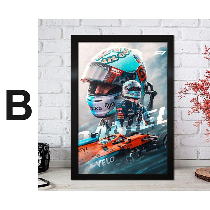 JUSTGOODMOOD F1 Poster – Premium Baumwoll-Canvas Kunst