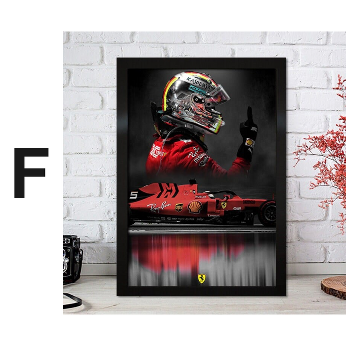 JUSTGOODMOOD F1 Poster – Premium Baumwoll-Canvas Kunst