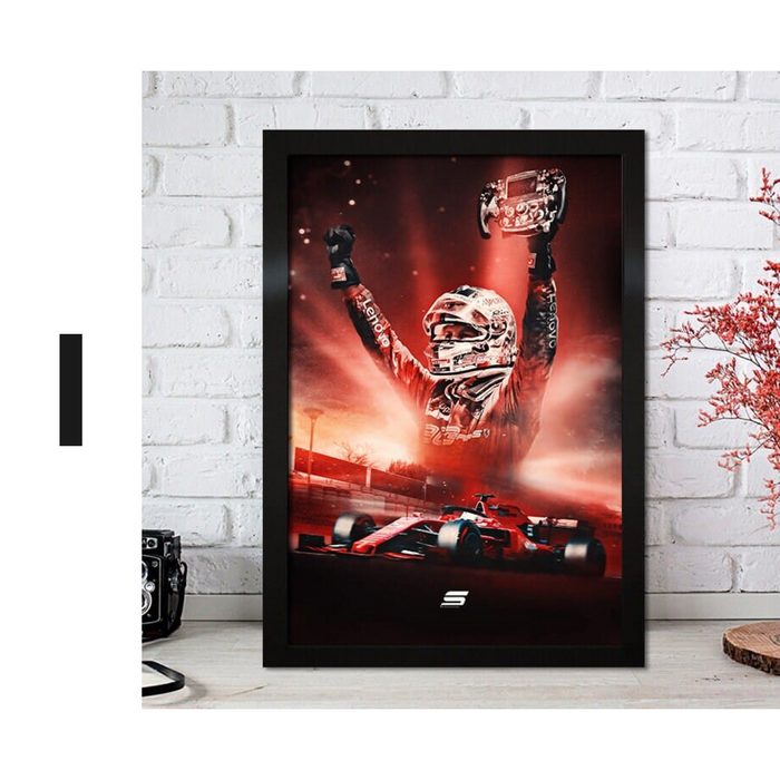 JUSTGOODMOOD F1 Poster – Premium Baumwoll-Canvas Kunst