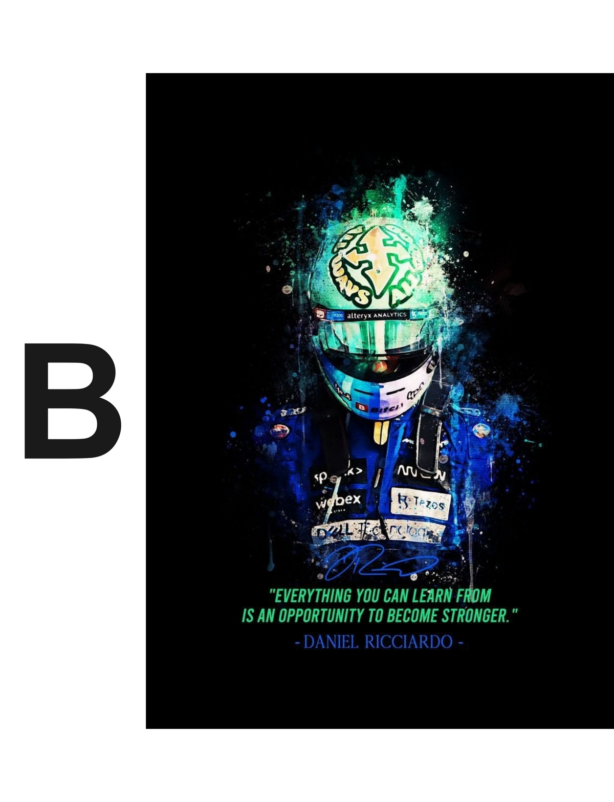 Poster Formel 1 Rennfahrer Legenden Sprüche · Deko Print ohne Rahmen