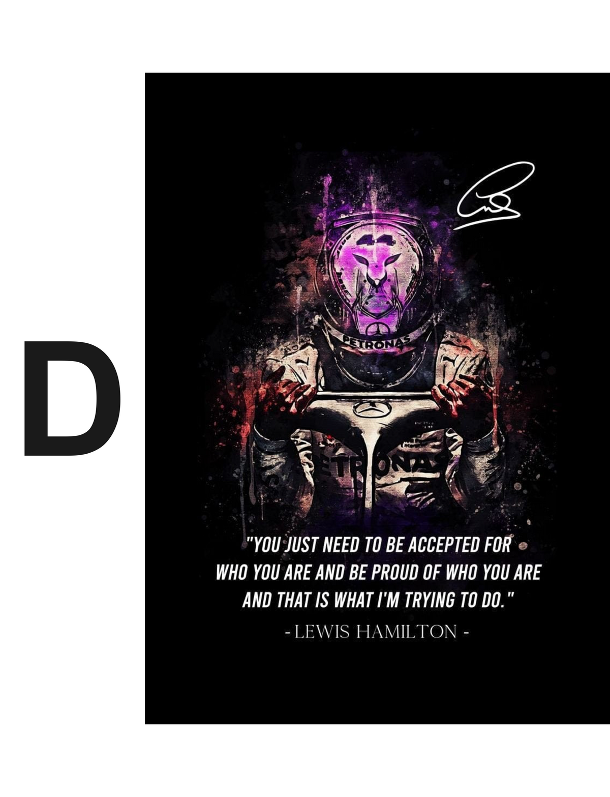 Poster Formel 1 Rennfahrer Legenden Sprüche · Deko Print ohne Rahmen