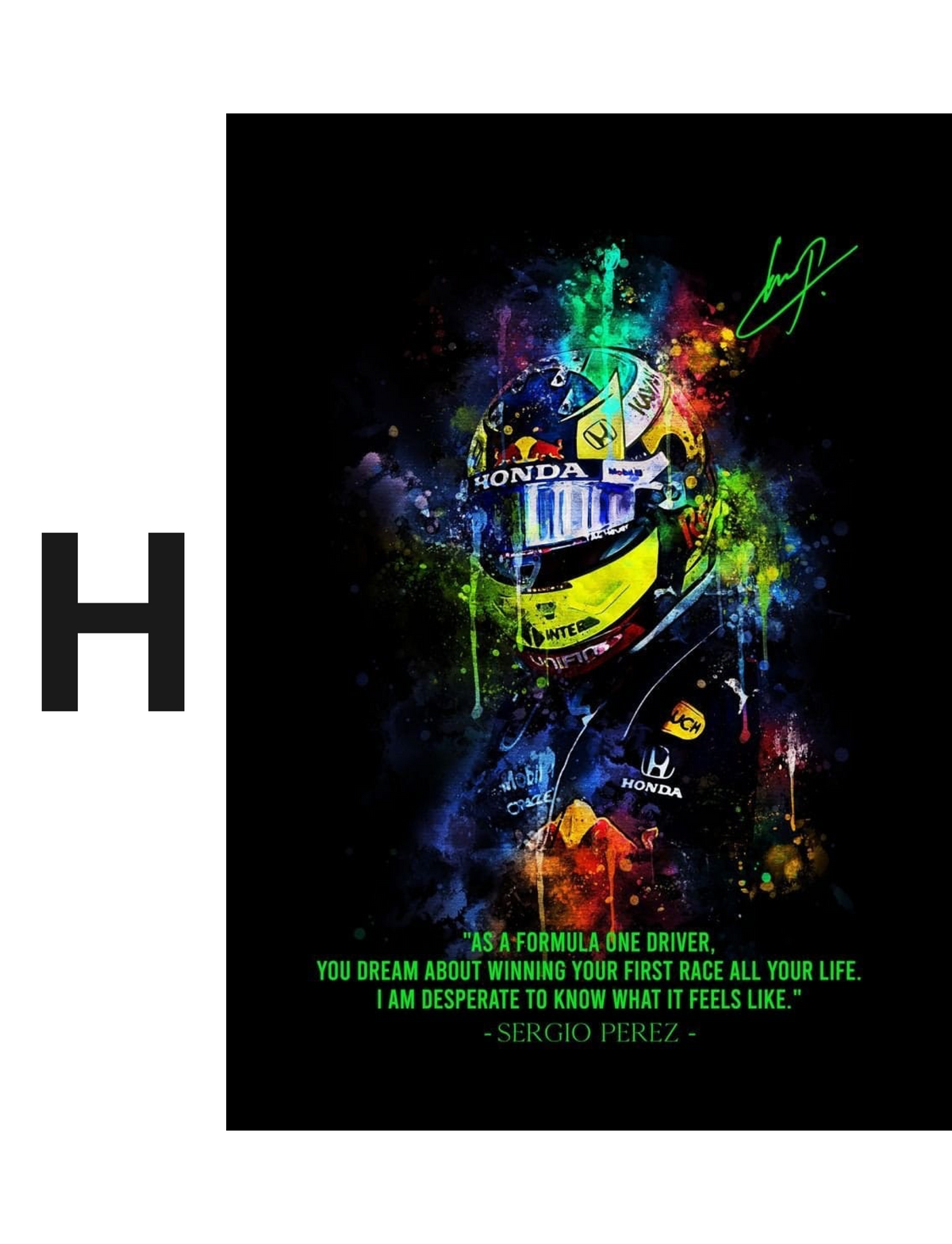 Poster Formel 1 Rennfahrer Legenden Sprüche · Deko Print ohne Rahmen