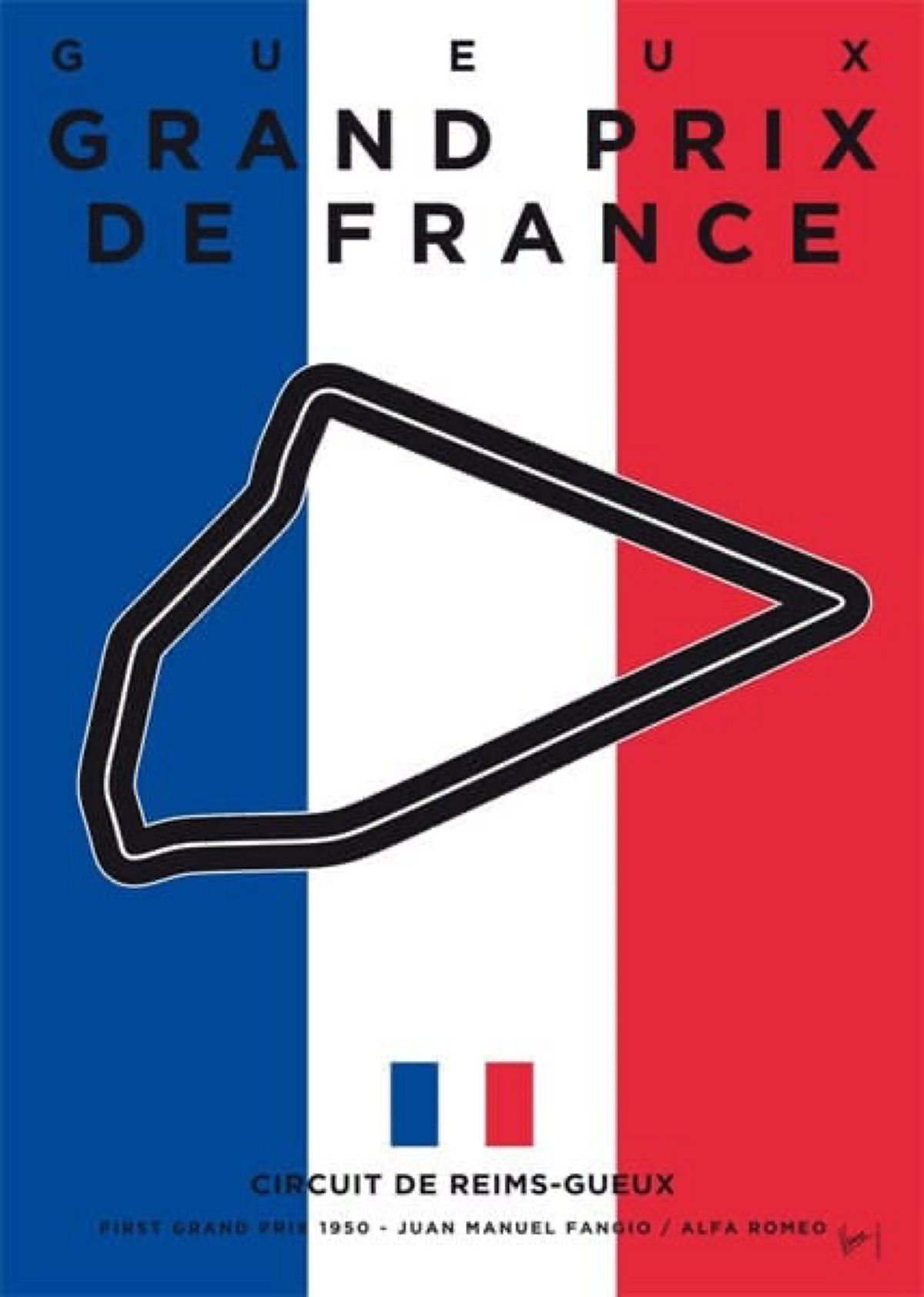 Poster Formel 1 Rennstrecke Länder Flaggen · Deko Print ohne Rahmen