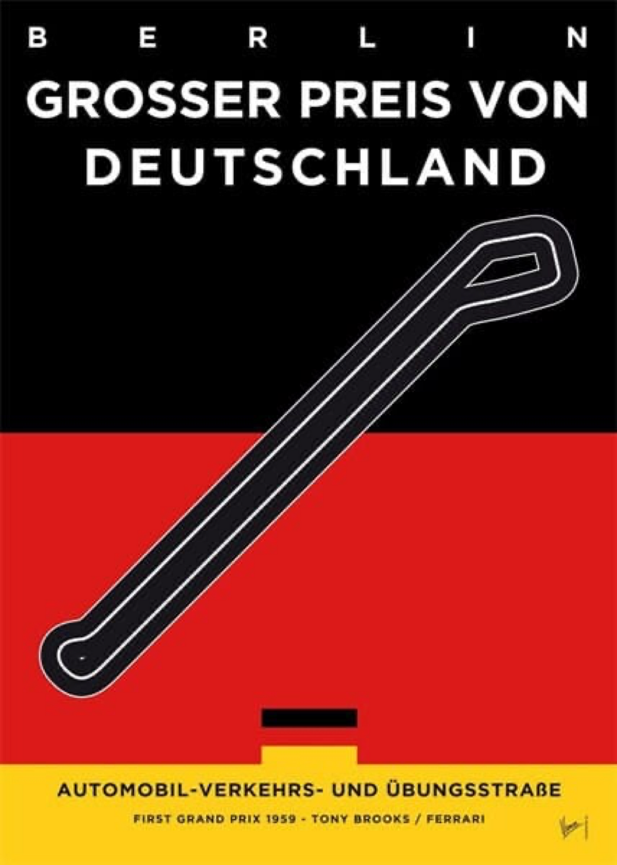 Poster Formel 1 Rennstrecke Länder Flaggen · Deko Print ohne Rahmen