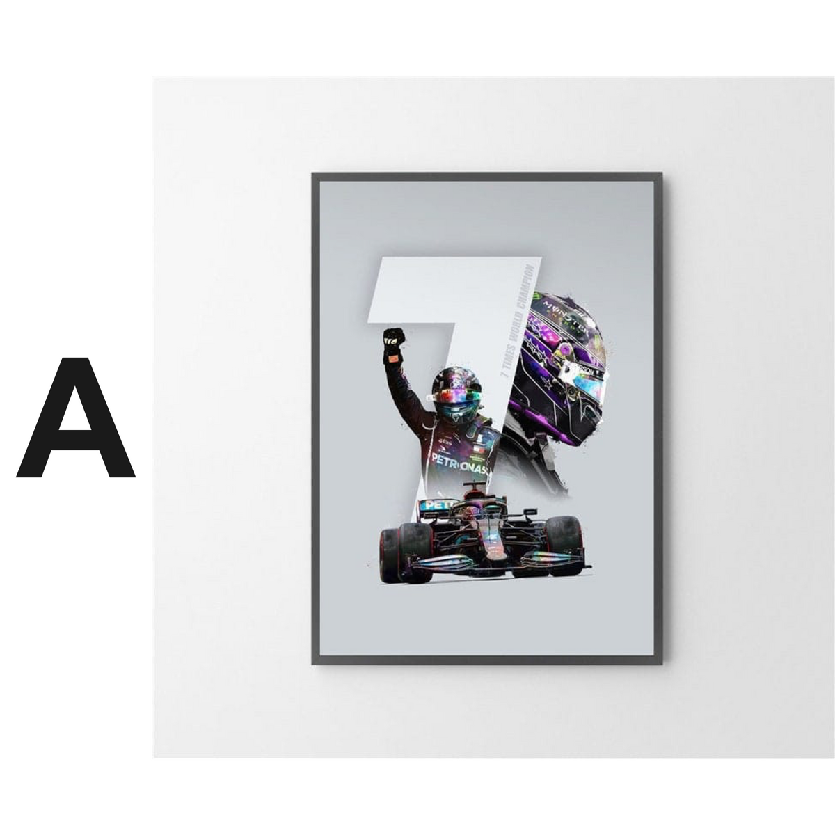 Poster Formel 1 Rennfahrer Helm · Deko Print ohne Rahmen