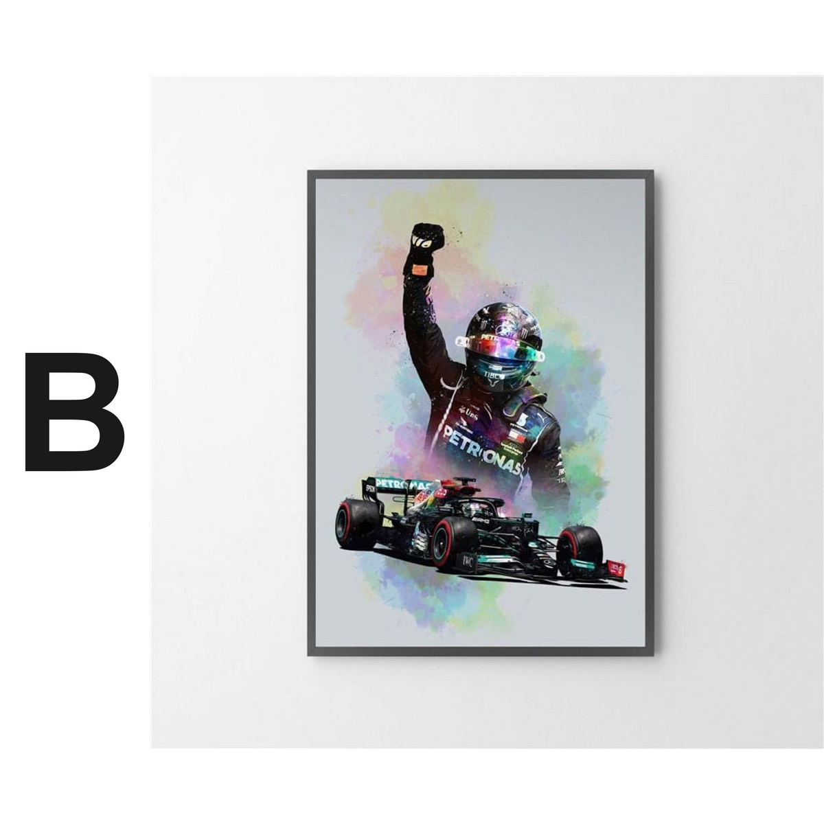 Poster Formel 1 Rennfahrer Helm · Deko Print ohne Rahmen