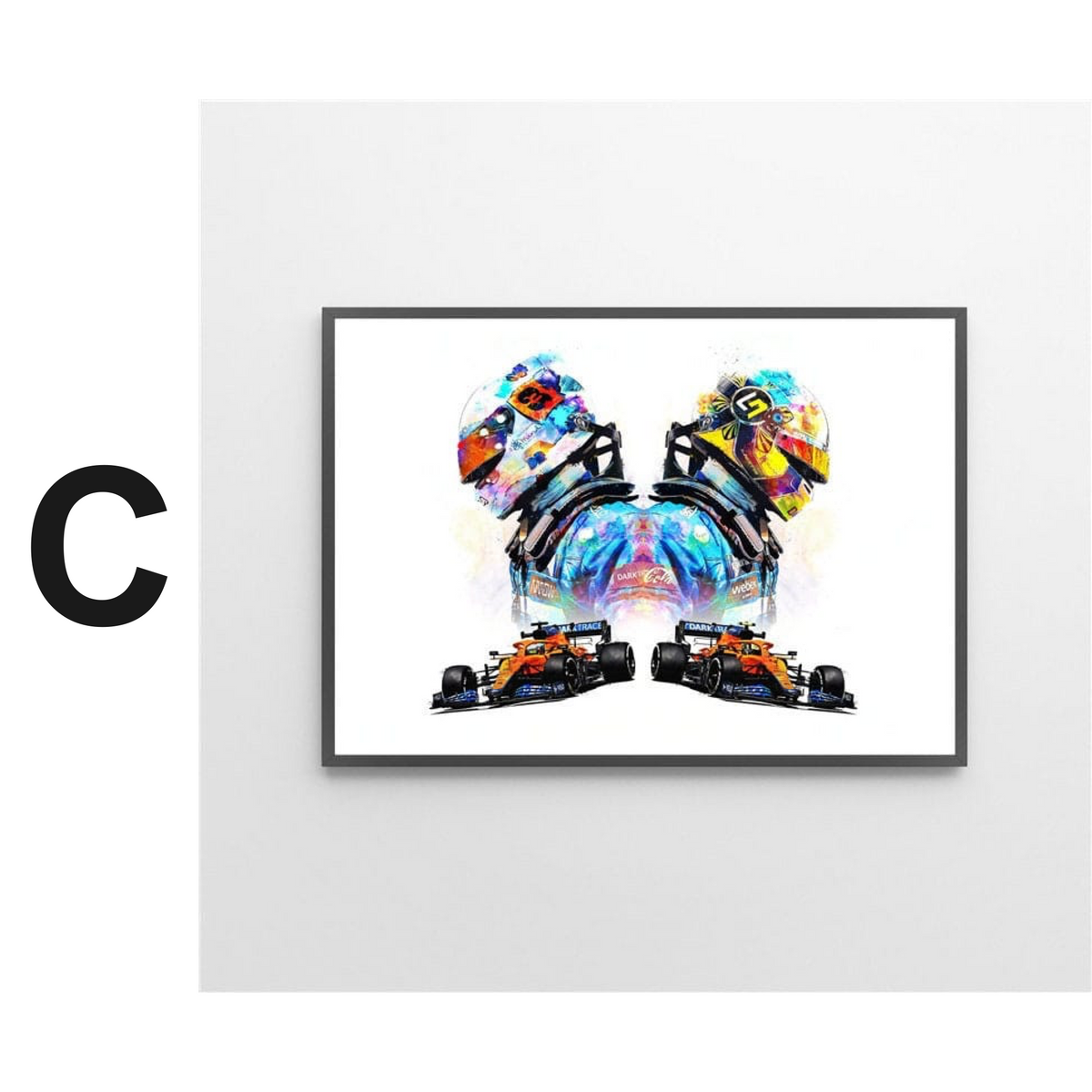 Poster Formel 1 Rennfahrer Helm · Deko Print ohne Rahmen