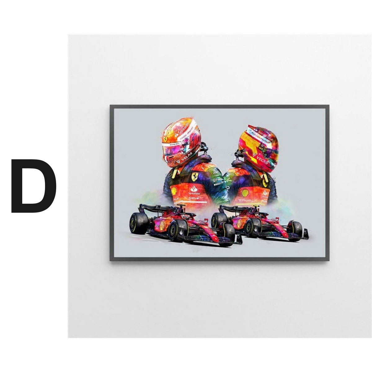 Poster Formel 1 Rennfahrer Helm · Deko Print ohne Rahmen