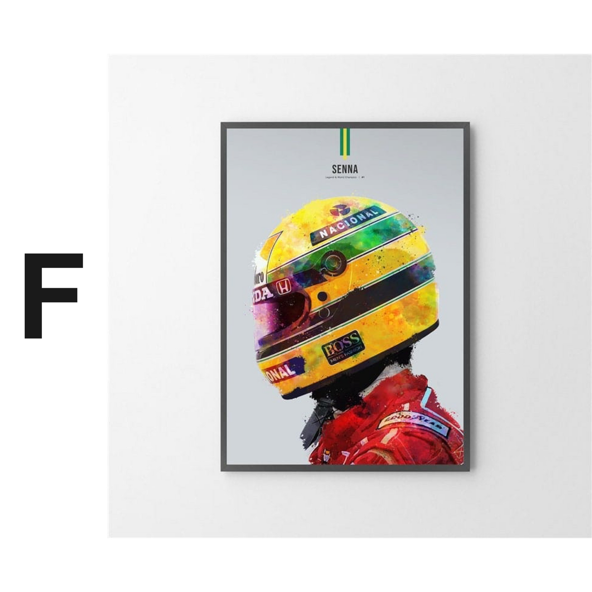 Poster Formel 1 Rennfahrer Helm · Deko Print ohne Rahmen