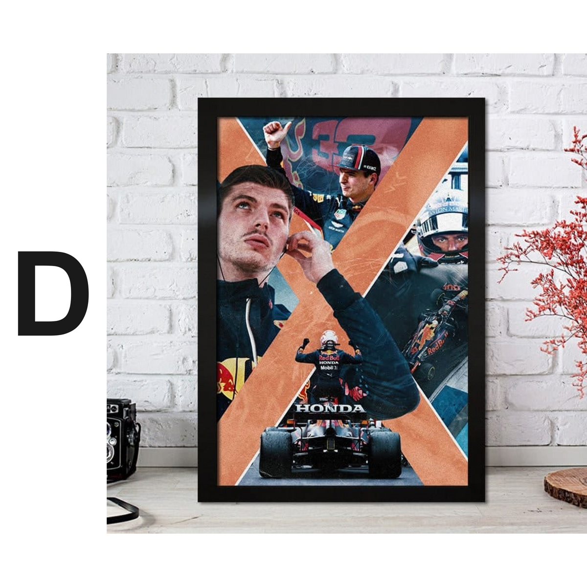 Poster Formel 1 Max Verstappen Rennfahrer Helm Rennwagen Red Bull · Deko Print ohne Rahmen