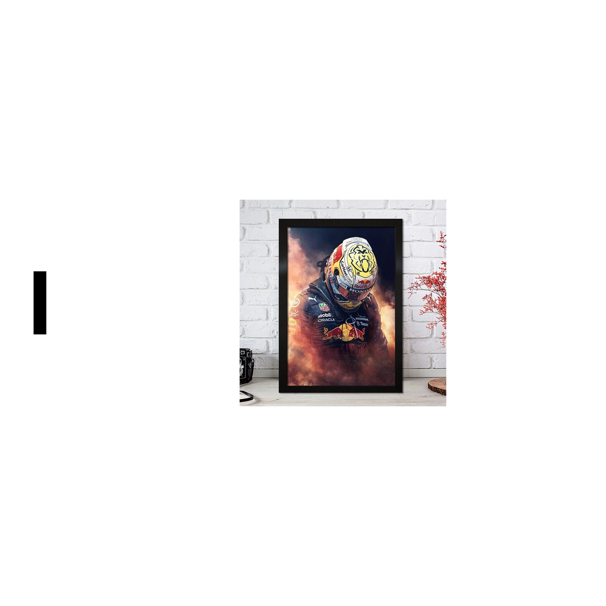 Poster Formel 1 Max Verstappen Rennfahrer Helm Rennwagen Red Bull · Deko Print ohne Rahmen