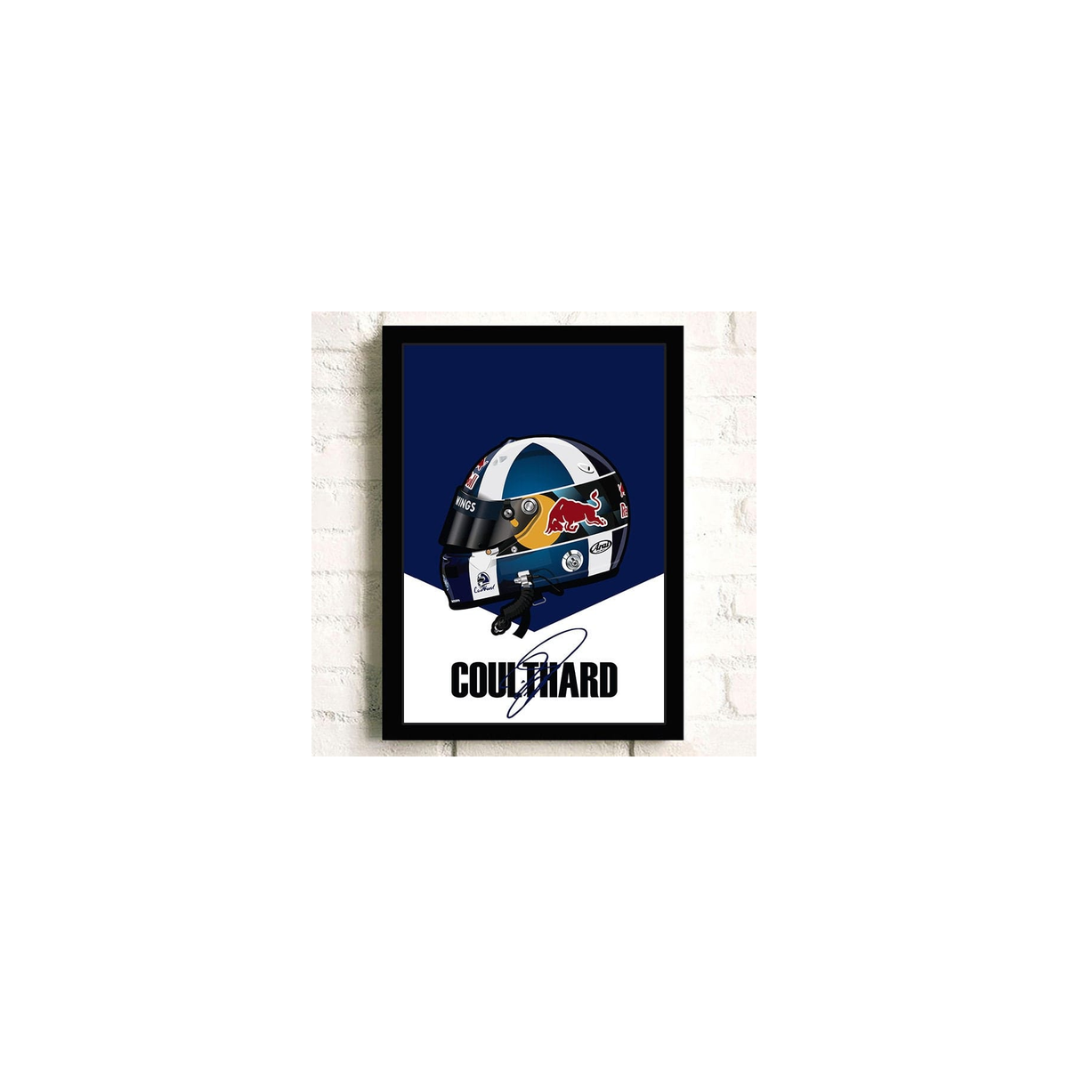 Poster Formel 1 Helm Rennfahrer Name Unterschrift · Deko Print ohne Rahmen