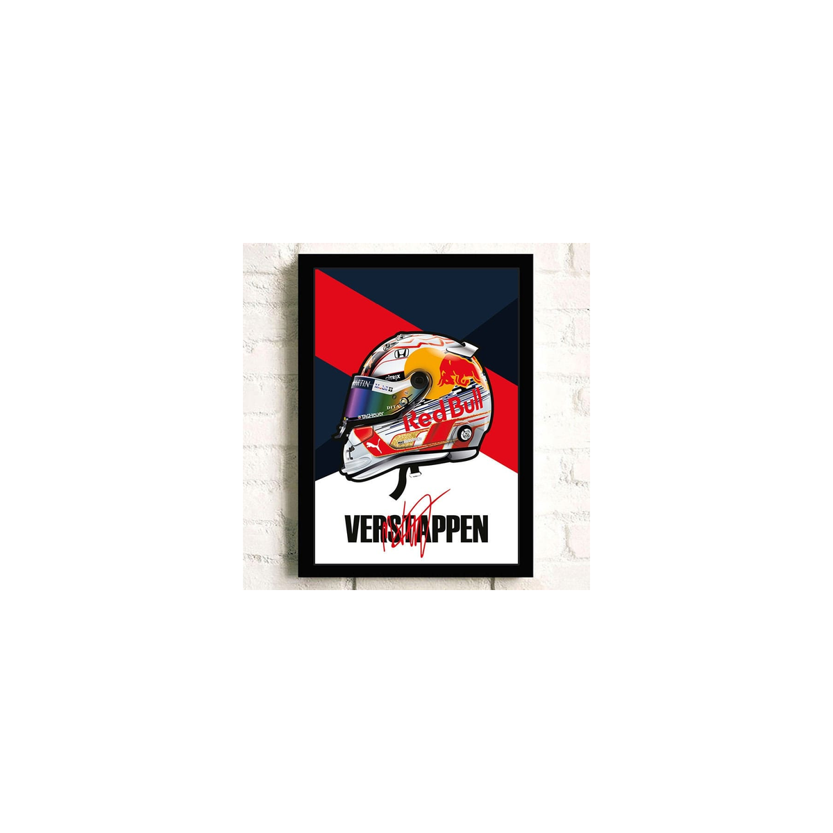 Poster Formel 1 Helm Rennfahrer Name Unterschrift · Deko Print ohne Rahmen