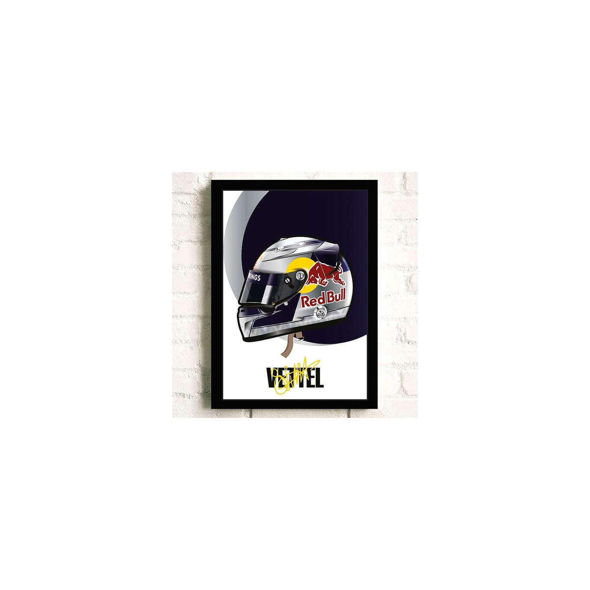 Poster Formel 1 Helm Rennfahrer Name Unterschrift · Deko Print ohne Rahmen