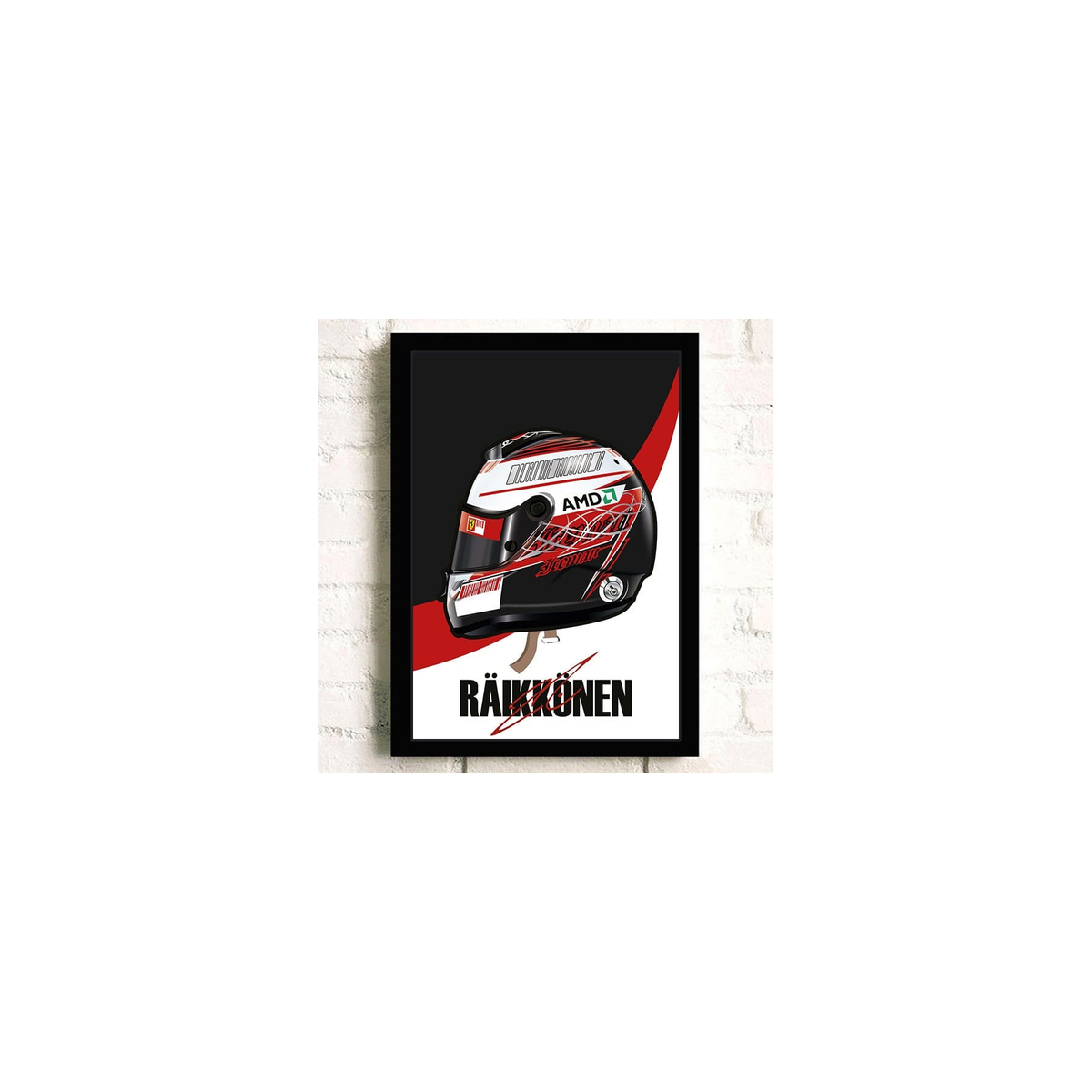 Poster Formel 1 Helm Rennfahrer Name Unterschrift · Deko Print ohne Rahmen