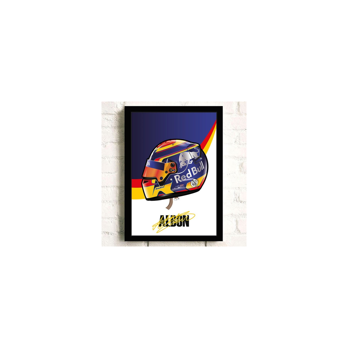 Poster Formel 1 Helm Rennfahrer Name Unterschrift · Deko Print ohne Rahmen