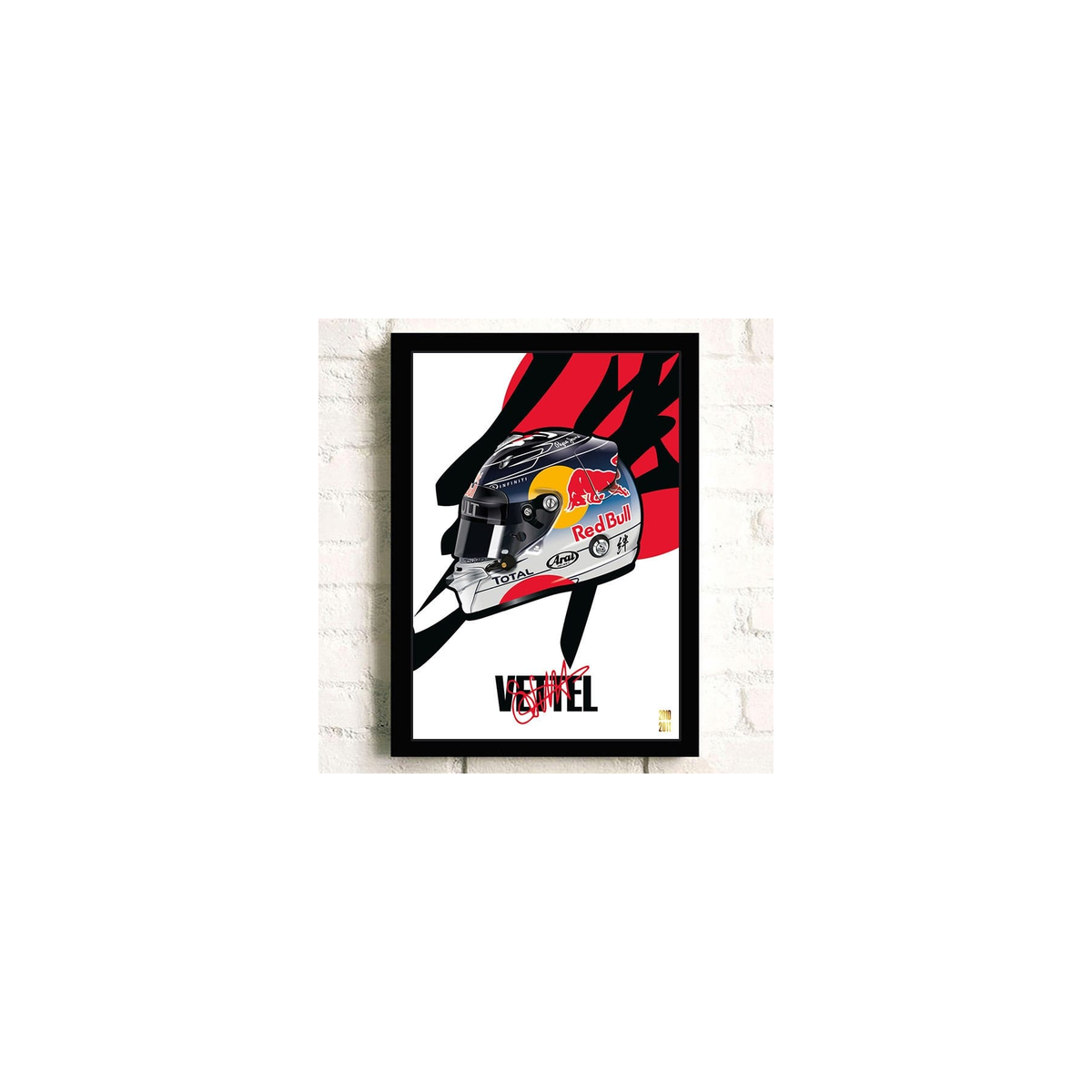 Poster Formel 1 Helm Rennfahrer Name Unterschrift · Deko Print ohne Rahmen