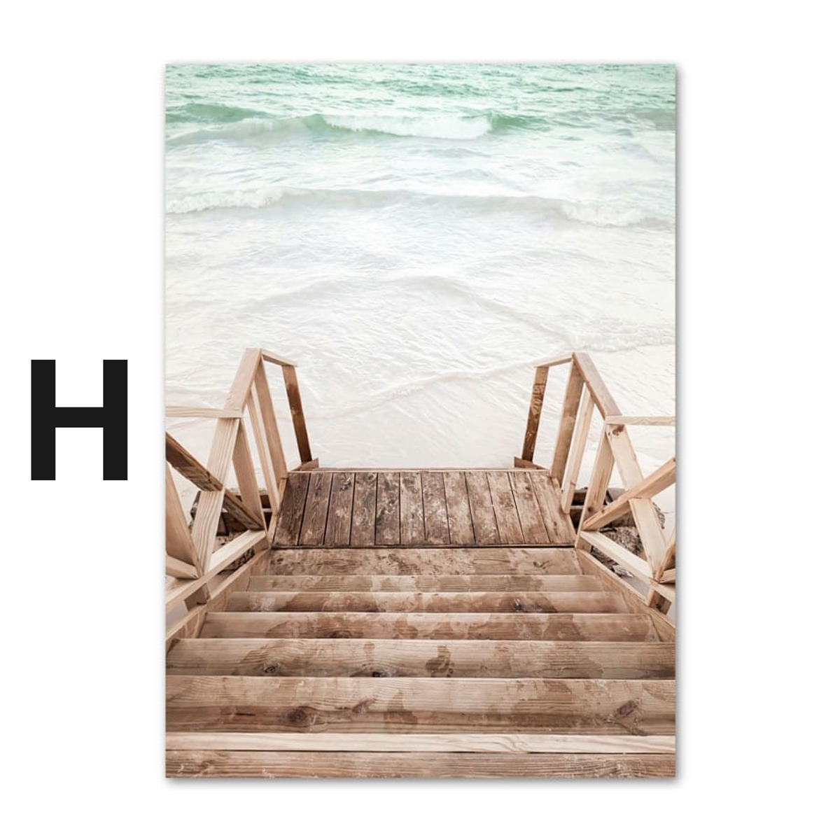Poster Meer Blätter Überwasser Bungalow Strandschaukel · Wandbilder Wohnzimmer & Schlafzimmer ·  Deko Print Bilder · ohne Rahmen