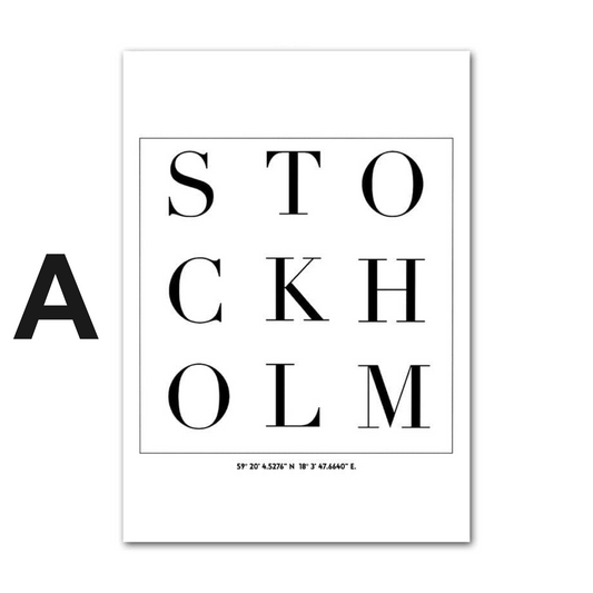 Poster Städte Schwarz Weiß  · Wandbilder Wohnzimmer & Schlafzimmer ·  Deko Print Bilder · ohne Rahmen