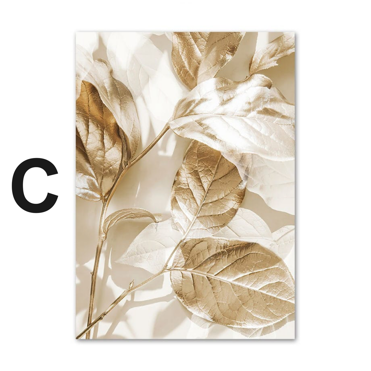 Poster Meer Pampasgras Beige Gold · Wandbilder Wohnzimmer & Schlafzimmer ·  Deko Print Bilder · ohne Rahmen