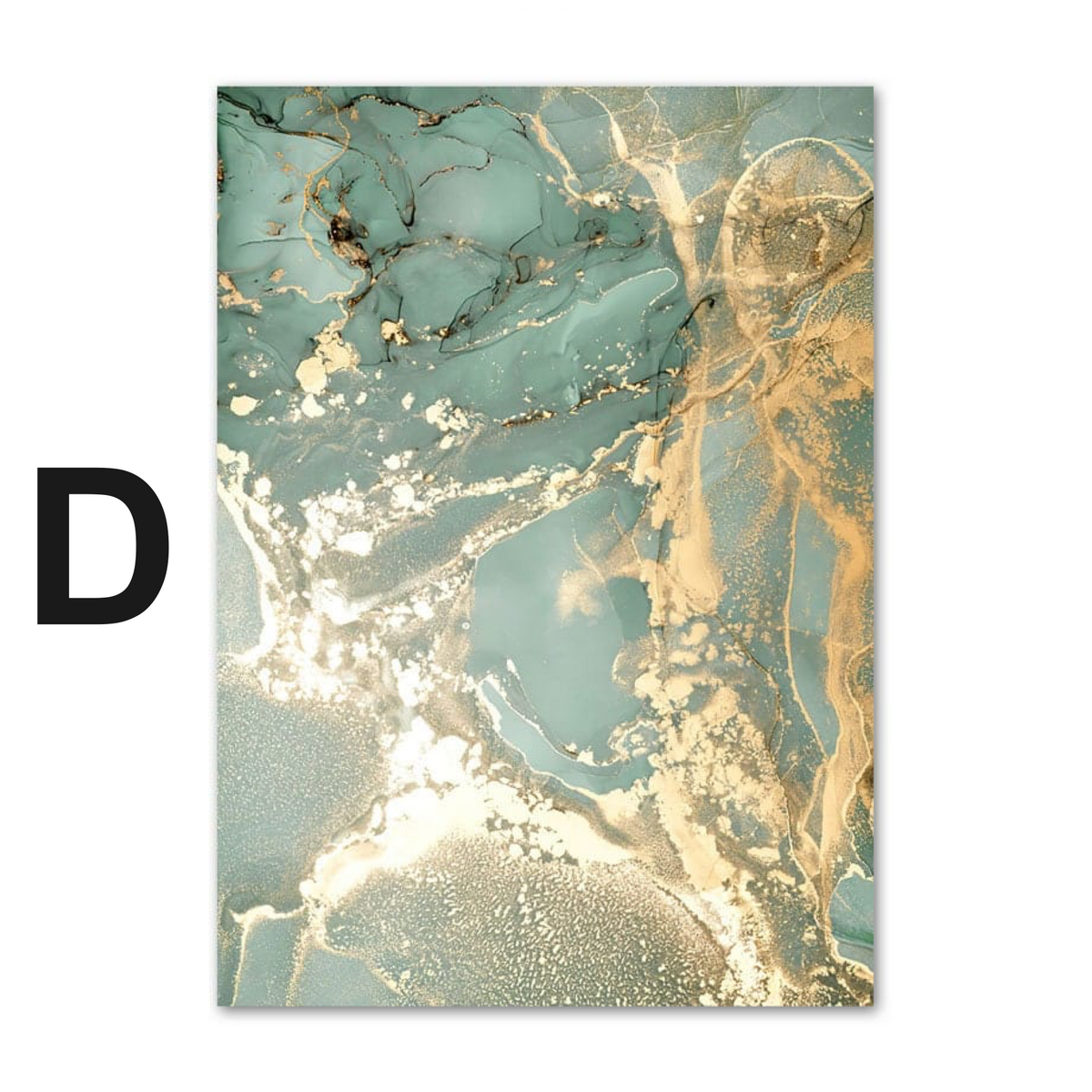 Poster Strand Wellen Zuhause Gold · Wandbilder Wohnzimmer & Schlafzimmer ·  Deko Print Bilder · ohne Rahmen