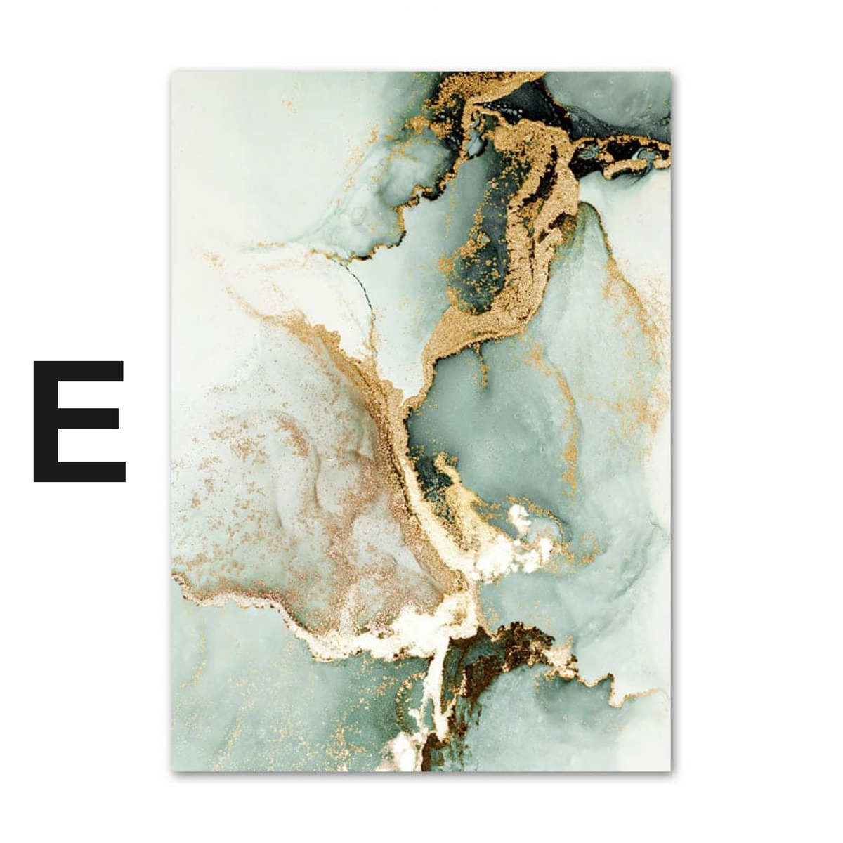 Poster Strand Wellen Zuhause Gold · Wandbilder Wohnzimmer & Schlafzimmer ·  Deko Print Bilder · ohne Rahmen
