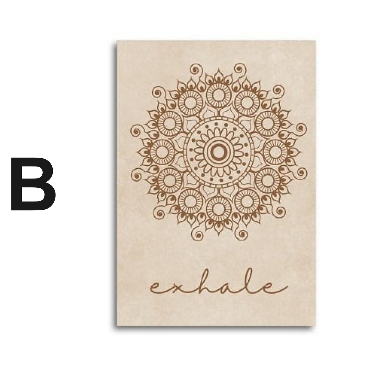 Poster Yoga Einatmen Ausatmen Mandala · Wohnzimmer Bilder · Schlafzimmer Bilder · Wand Deko Print · ohne Rahmen