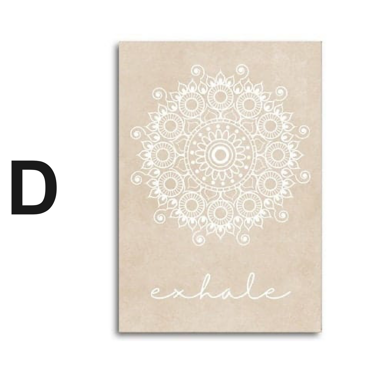 Poster Yoga Einatmen Ausatmen Mandala · Wohnzimmer Bilder · Schlafzimmer Bilder · Wand Deko Print · ohne Rahmen