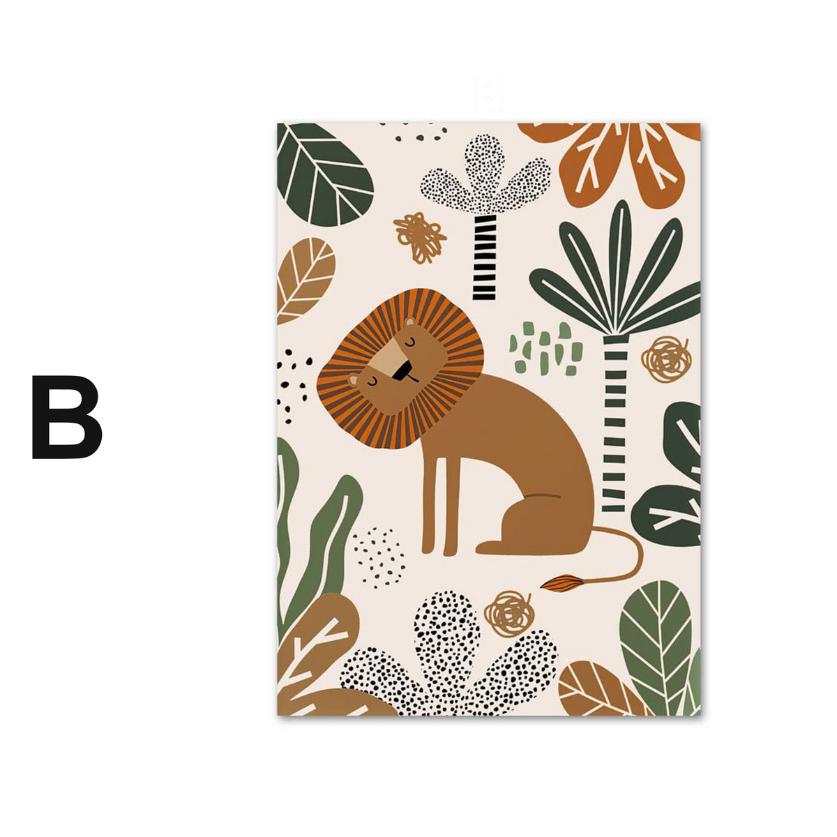 Poster Safari Abenteuer Löwe Giraffe · Kinderzimmer Wandbilder · Spielzimmer Dekoration ·  Wand Deko Print · ohne Rahmen