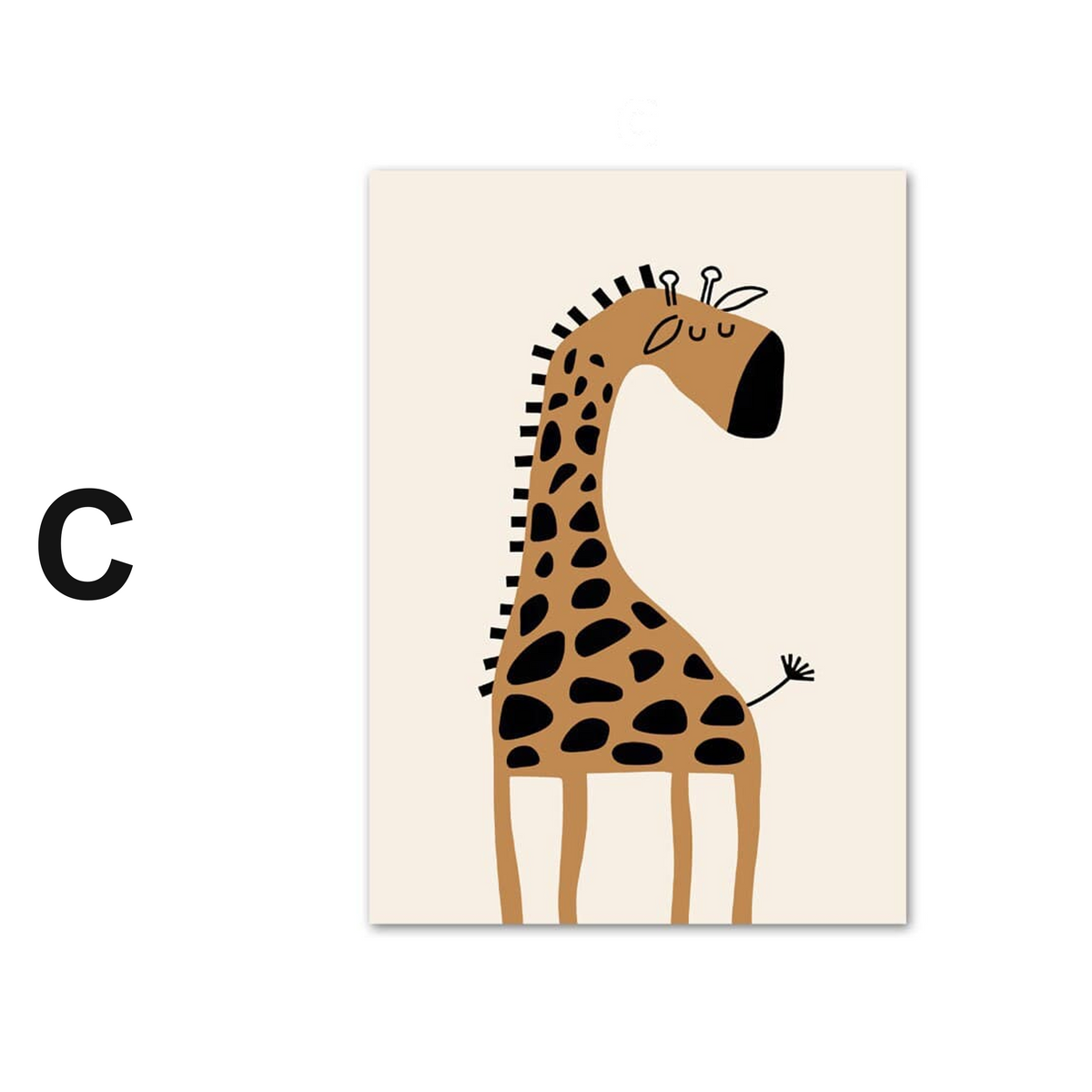 Poster Safari Abenteuer Löwe Giraffe · Kinderzimmer Wandbilder · Spielzimmer Dekoration ·  Wand Deko Print · ohne Rahmen
