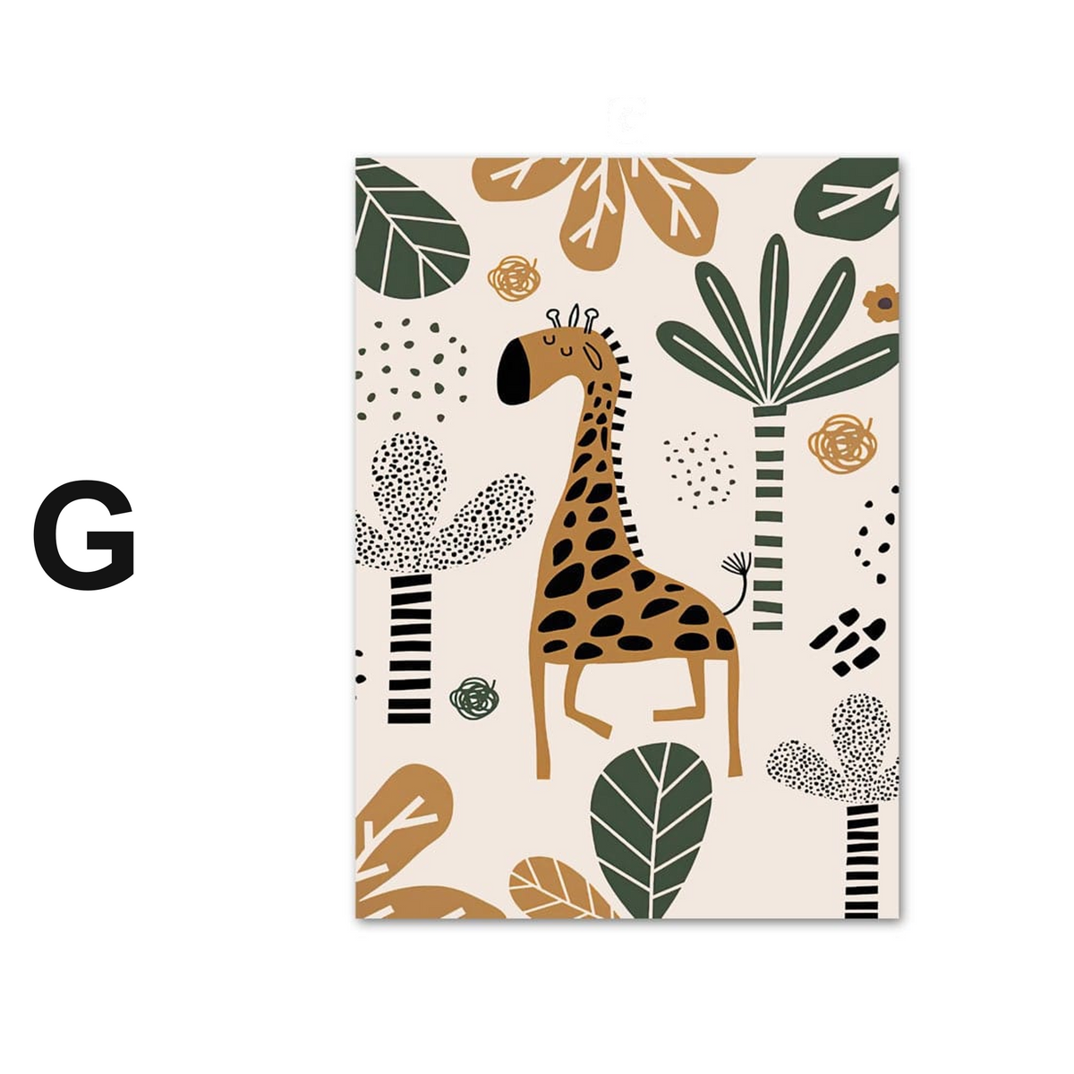 Poster Safari Abenteuer Löwe Giraffe · Kinderzimmer Wandbilder · Spielzimmer Dekoration ·  Wand Deko Print · ohne Rahmen