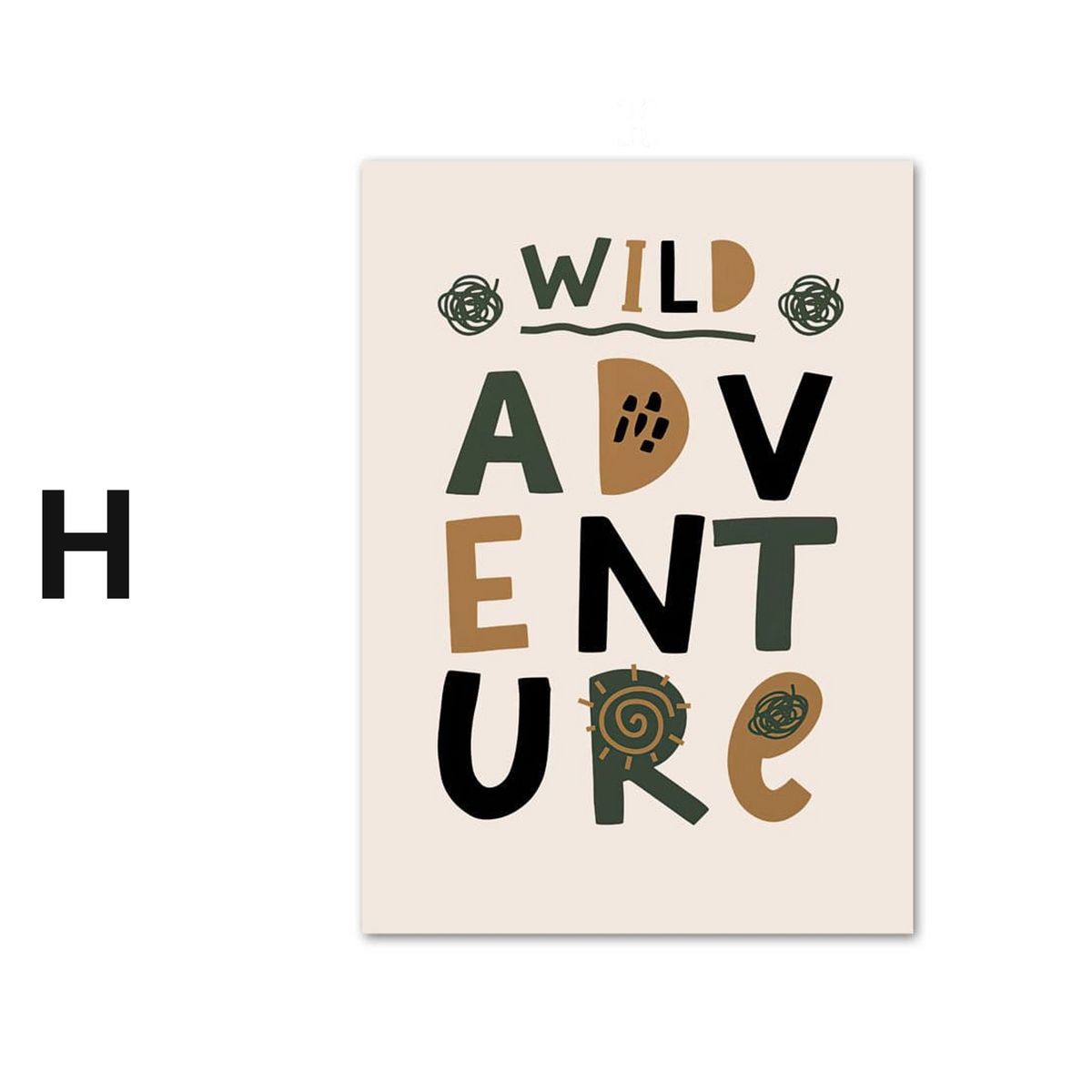 Poster Safari Abenteuer Löwe Giraffe · Kinderzimmer Wandbilder · Spielzimmer Dekoration ·  Wand Deko Print · ohne Rahmen