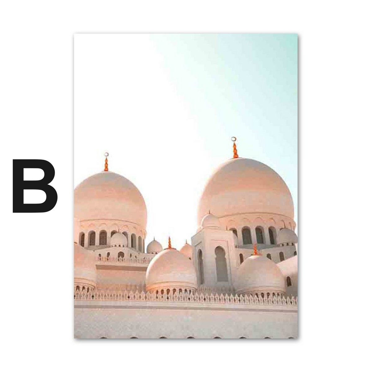 Poster  Abu Dhabi Moschee Arabische Architektur · Wandbilder Wohnzimmer & Schlafzimmer · Deko Print Bilder · ohne Rahmen