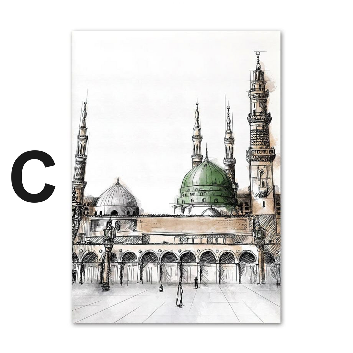 Poster  Kaaba Koran · Wandbilder Wohnzimmer & Schlafzimmer · Deko Print Bilder · ohne Rahmen