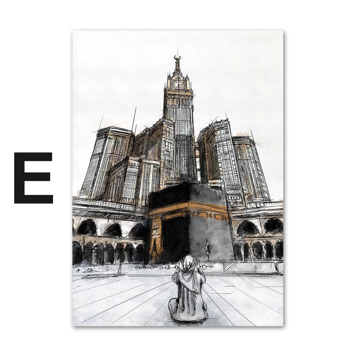 Poster  Kaaba Koran · Wandbilder Wohnzimmer & Schlafzimmer · Deko Print Bilder · ohne Rahmen