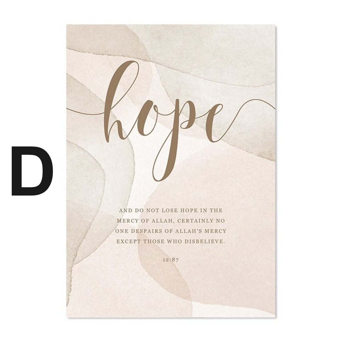 Poster Geduld Hoffnung Dankbarkeit Gebet · Wandbilder Wohnzimmer & Schlafzimmer · Deko Print Bilder · ohne Rahmen