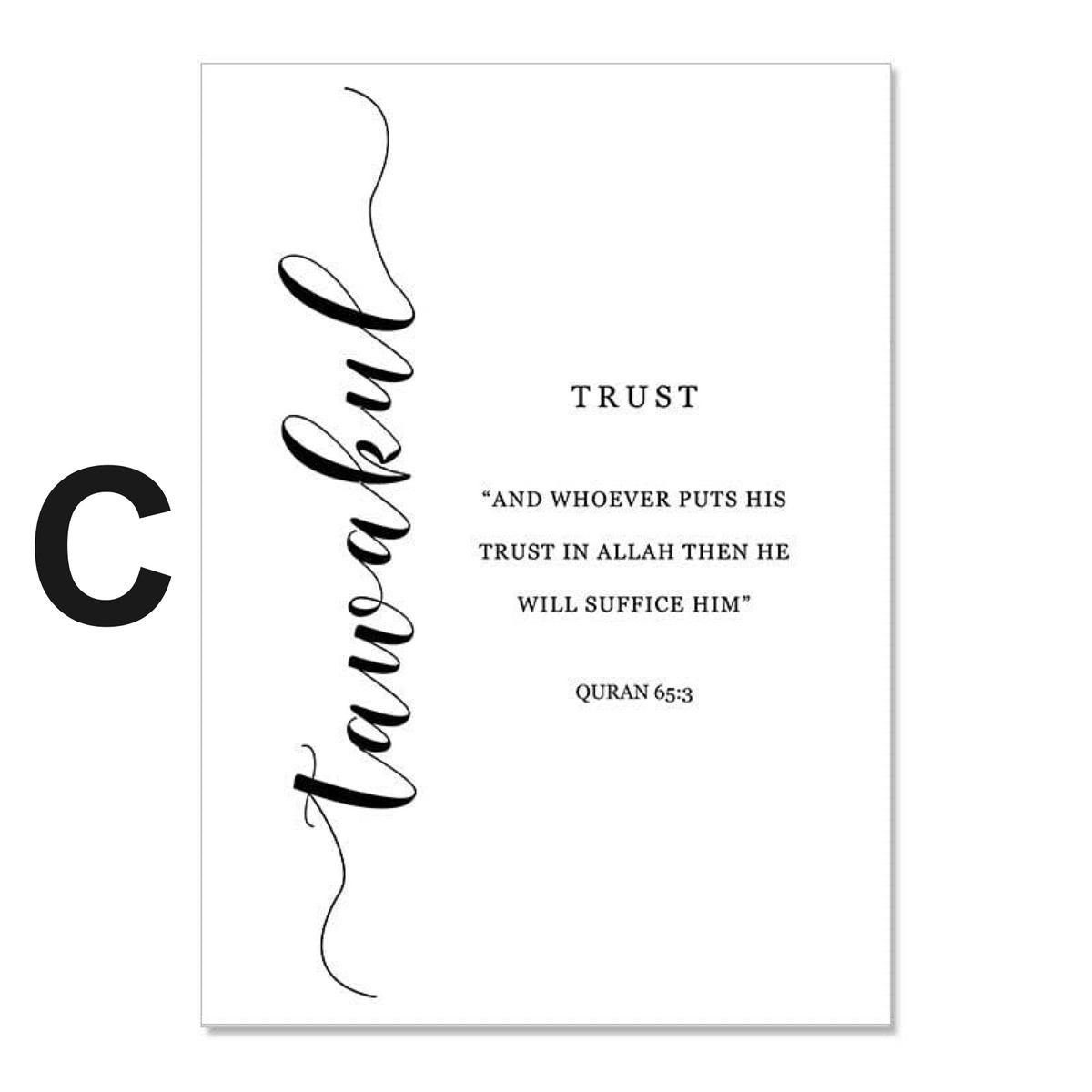 Poster Geduld Dankbarkeit Gebet  · Wandbilder Wohnzimmer & Schlafzimmer · Deko Print Bilder · ohne Rahmen