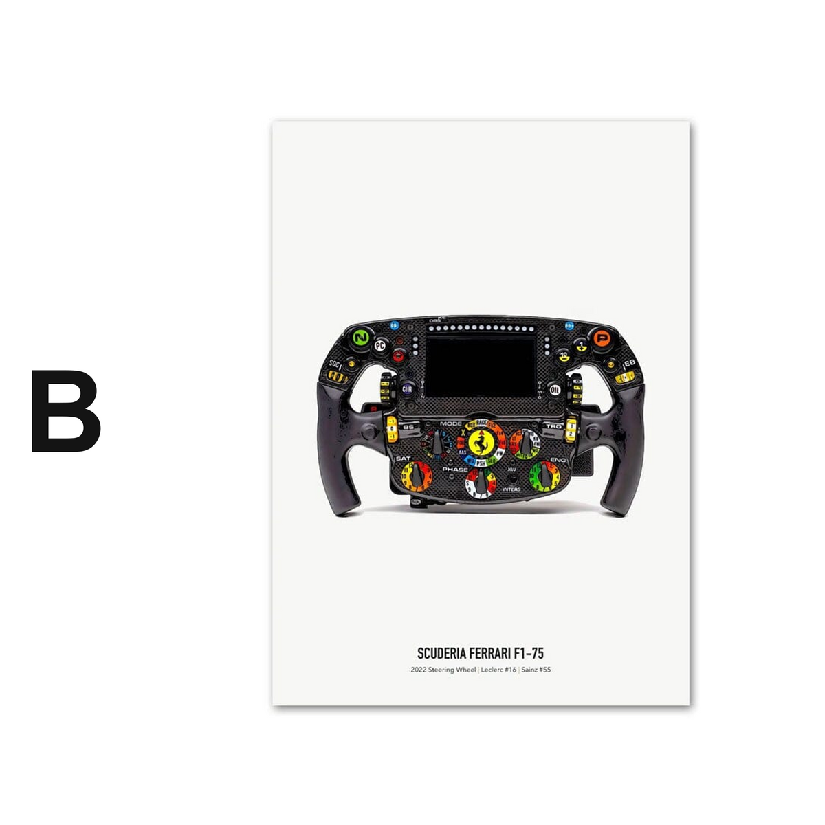 Poster Formel 1 Rennwagen Helm Rennfahrername · Deko Print ohne Rahmen