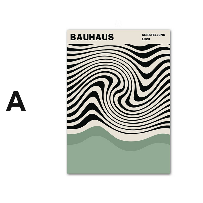 JUSTGOODMOOD Bauhaus Poster – Eleganz auf Baumwolle