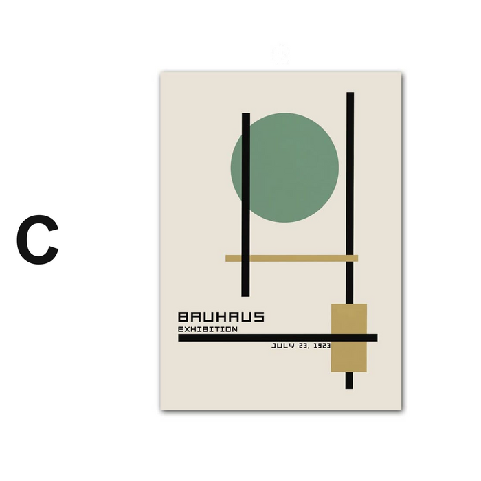 JUSTGOODMOOD Bauhaus Poster – Eleganz auf Baumwolle
